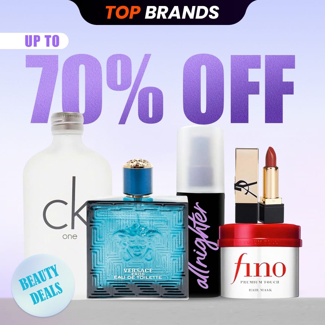 Up to 70% OFF on Beauty Top Brands & 60% OFF Coupon