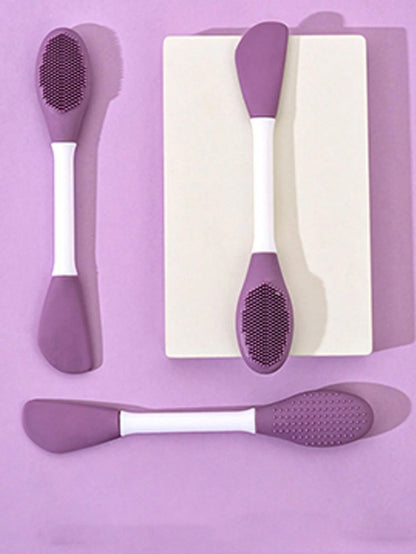 1pcs Dual-Head Silicone Facial Mask Brush For Cleansing