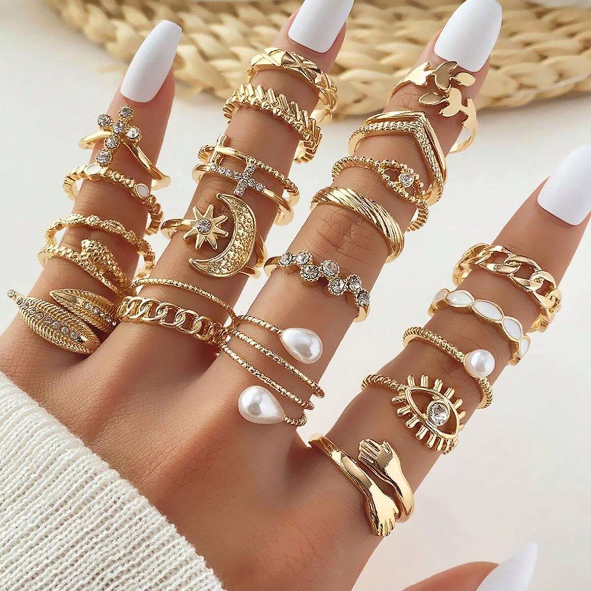 23pcs Multi-Element Ring Set