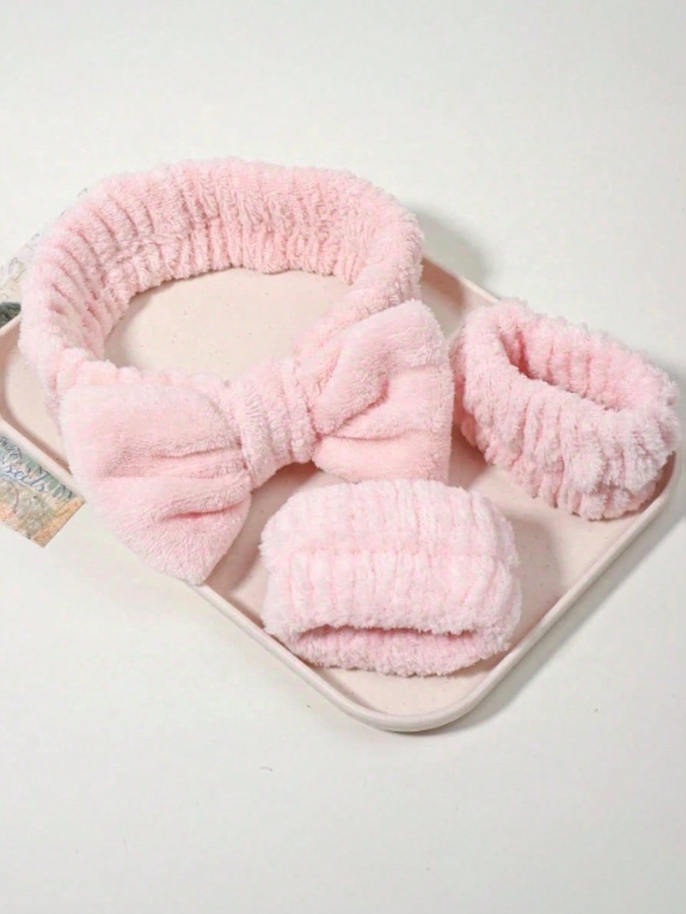 1/6pcs/ Set Soft Facial Headbands, Wristbands, Hair Clips And Scrunchies