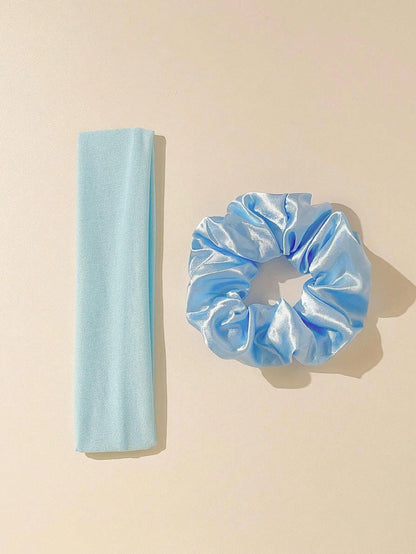 10pcs Hair Ties + Sports Headbands Combination Set