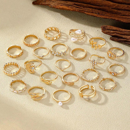 23pcs Multi-Element Ring Set