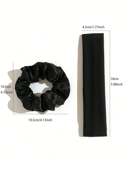 10pcs Hair Ties + Sports Headbands Combination Set